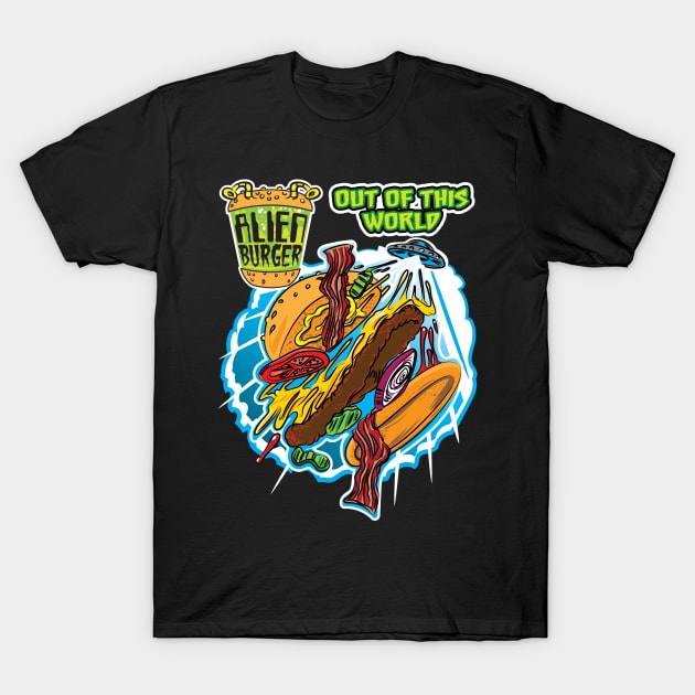 Big Bang Burger Alien Burger T-Shirt by eShirtLabs